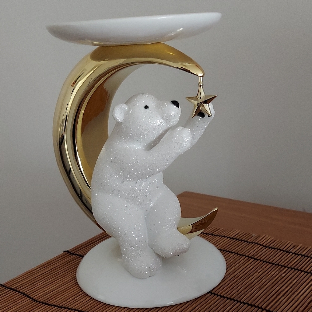 Bath & Body Works Polar Bear 3-Wick Candle Holder With Candle
